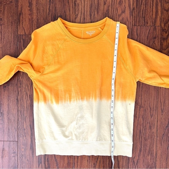 Athleta Orange Tie Dye Ombré Pullover Crewneck Sweatshirt Size Extra Small - Picture 15 of 16